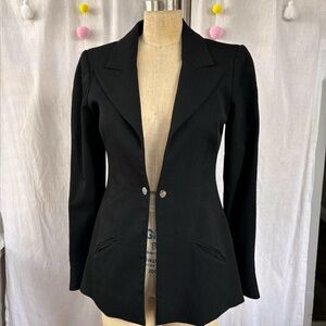 Karl Lagerfeld Black Women's Blazer with Silver Buttons